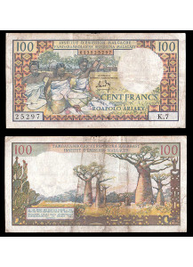 MADAGASCAR 100 Francs 1966 Buona Conservazione